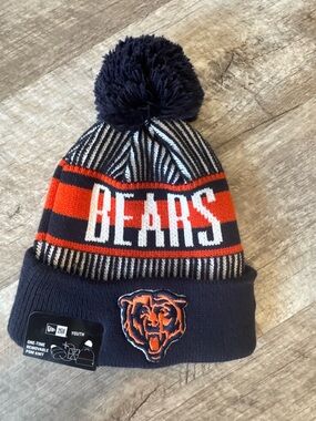 NFL New Era Youth Knit CHICAGO BEARS Beanie in Navy & Orange